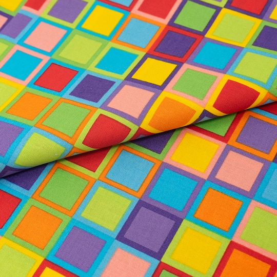 SINGER Rainbow Blocks Cotton Fabric